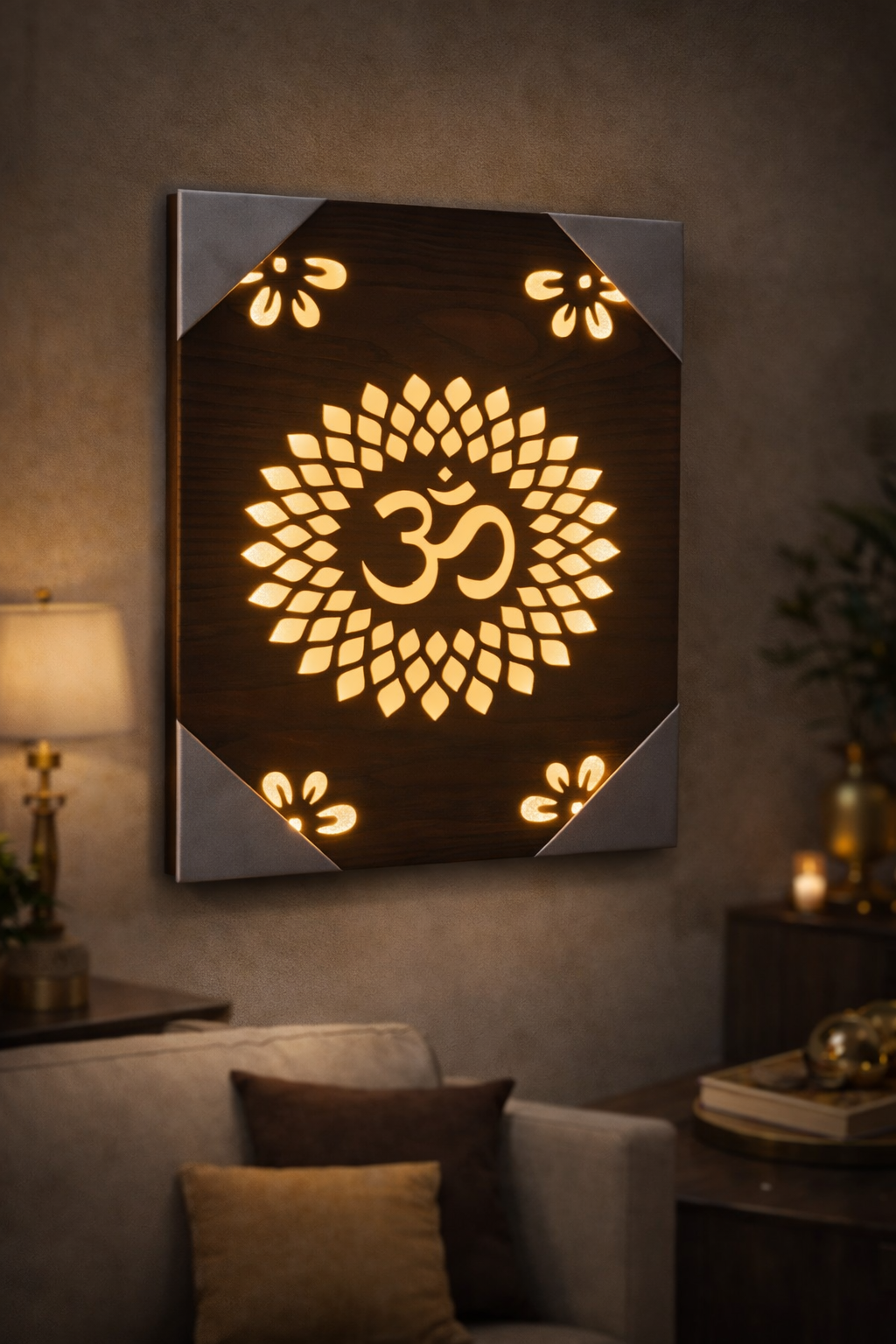Om Mandala LED Wall Frame