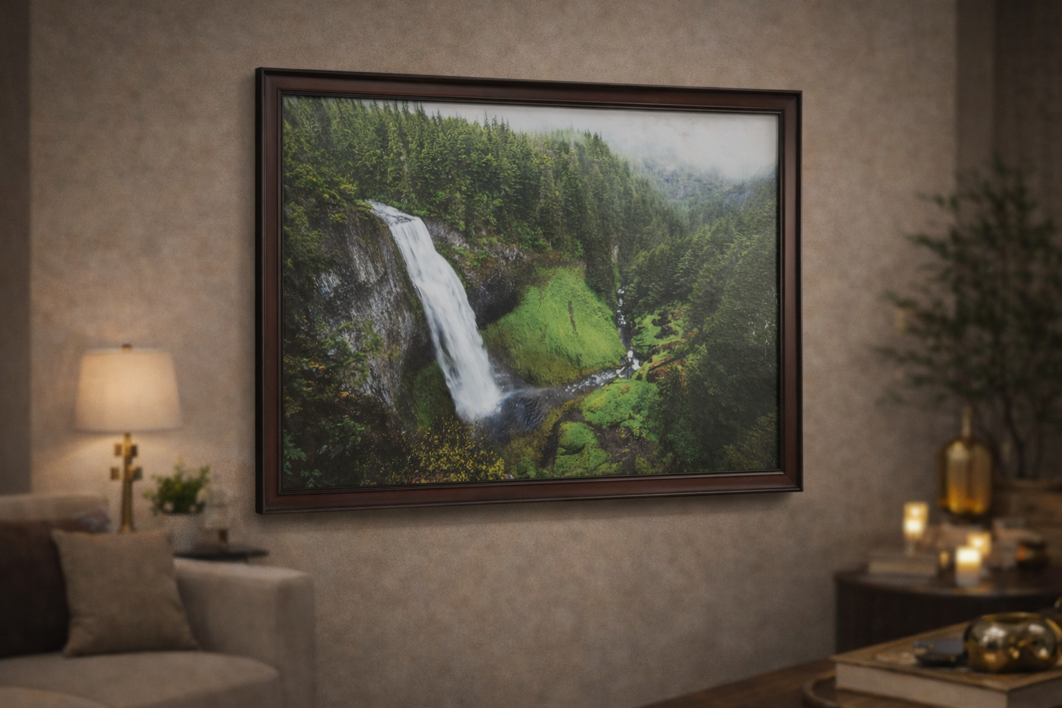 Waterfall Landscape Painting